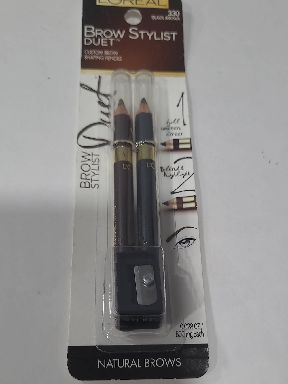 Brow Stylist Duet Brow Pencil Duo in Black/Brown 330 NATURAL BROWS W/SHAPING